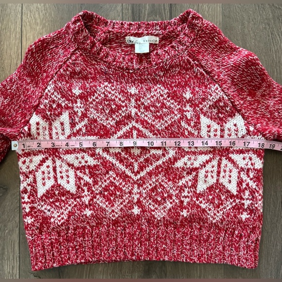 Kaisley Red and White Snowflake Wool Blend Sweater Size Small - Picture 7 of 9